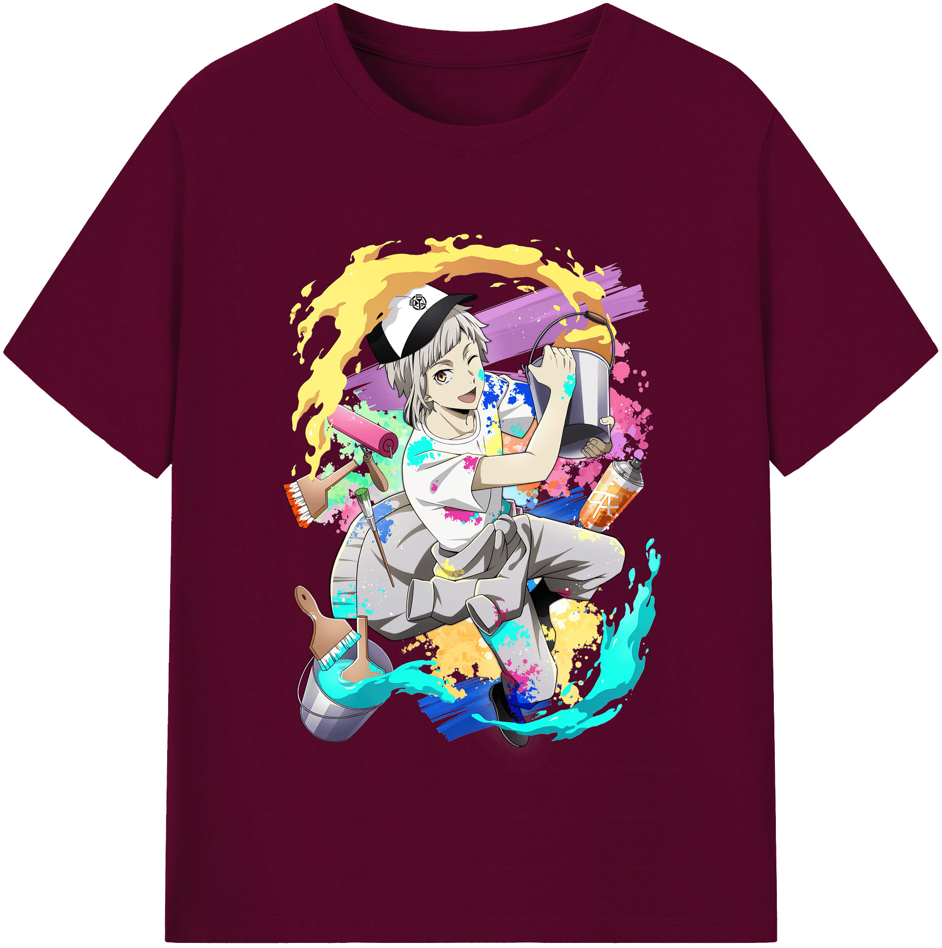 （画像用） 文豪ストレイドッグス Bungo Stray Dogs レディースカジュアルプリントTシャツ（綿100％）